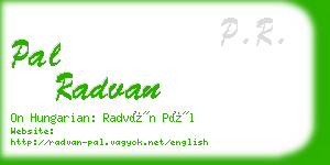 pal radvan business card